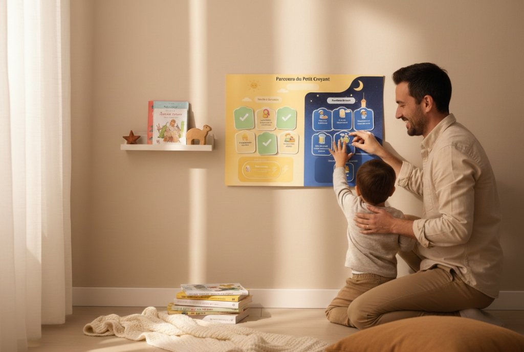 Tableau de routines Les Petits Croyants - Le cadeau Ramadan idéal pour enfant musulman